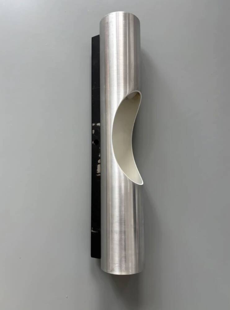 Brushed chrome metal wall light, Maija Liisa Kormulainen – Raak Design 1970