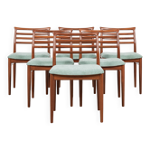 Ensemble de 6 chaises de salle à manger danoises du milieu du siècle en teck par Erling Torvits pour Sorø Stolefabrik, années 1960