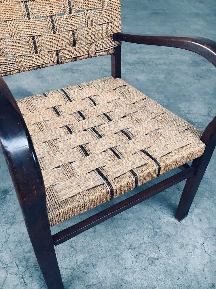 Bauhaus Style Rope Armchair by Axel Larsson, 1930s