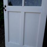 Porte 80x213cm palière vitrée en chêne ancienne