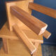 3 nesting tables in vintage elm, brutalist design.