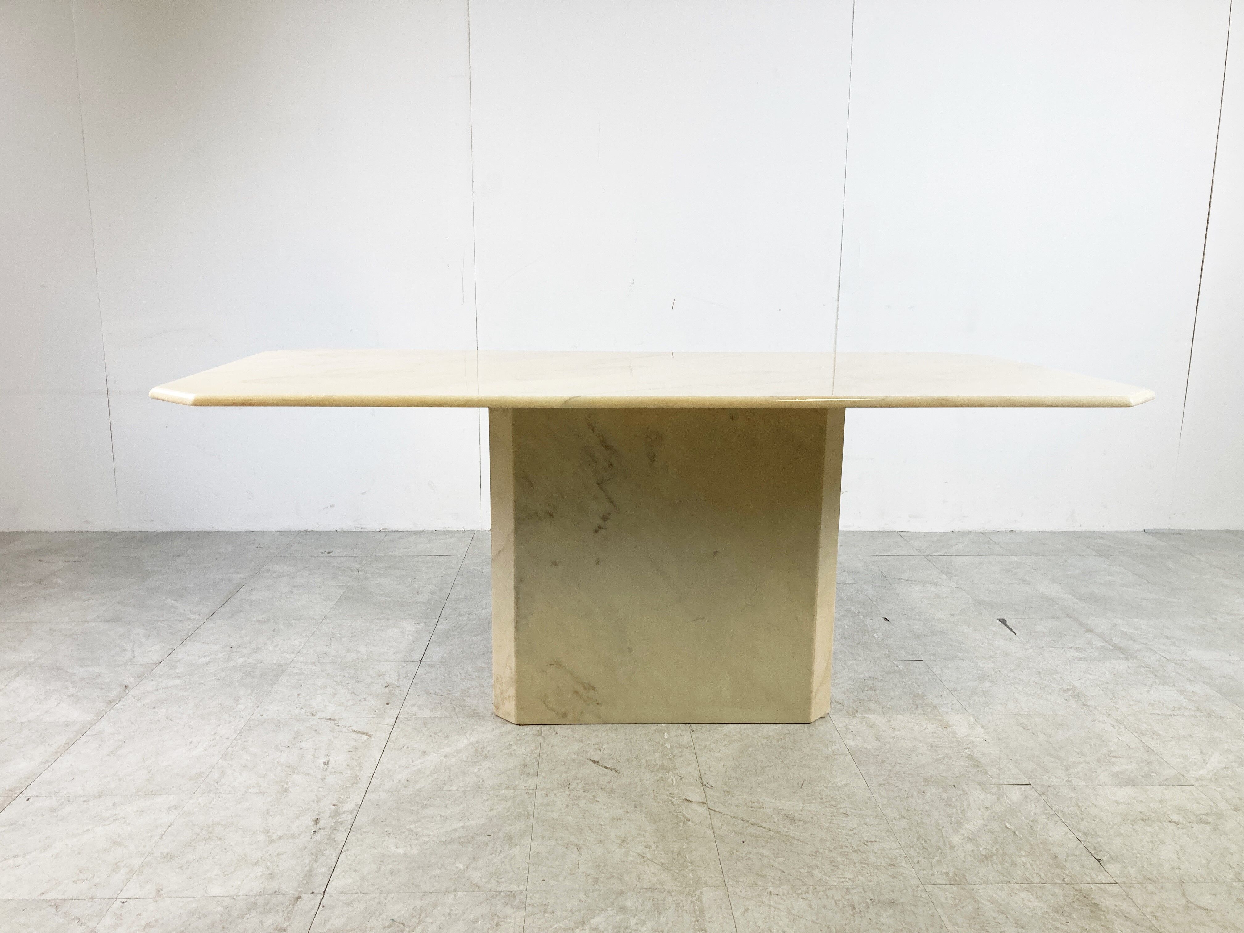 Vintage marble dining table, 1970s