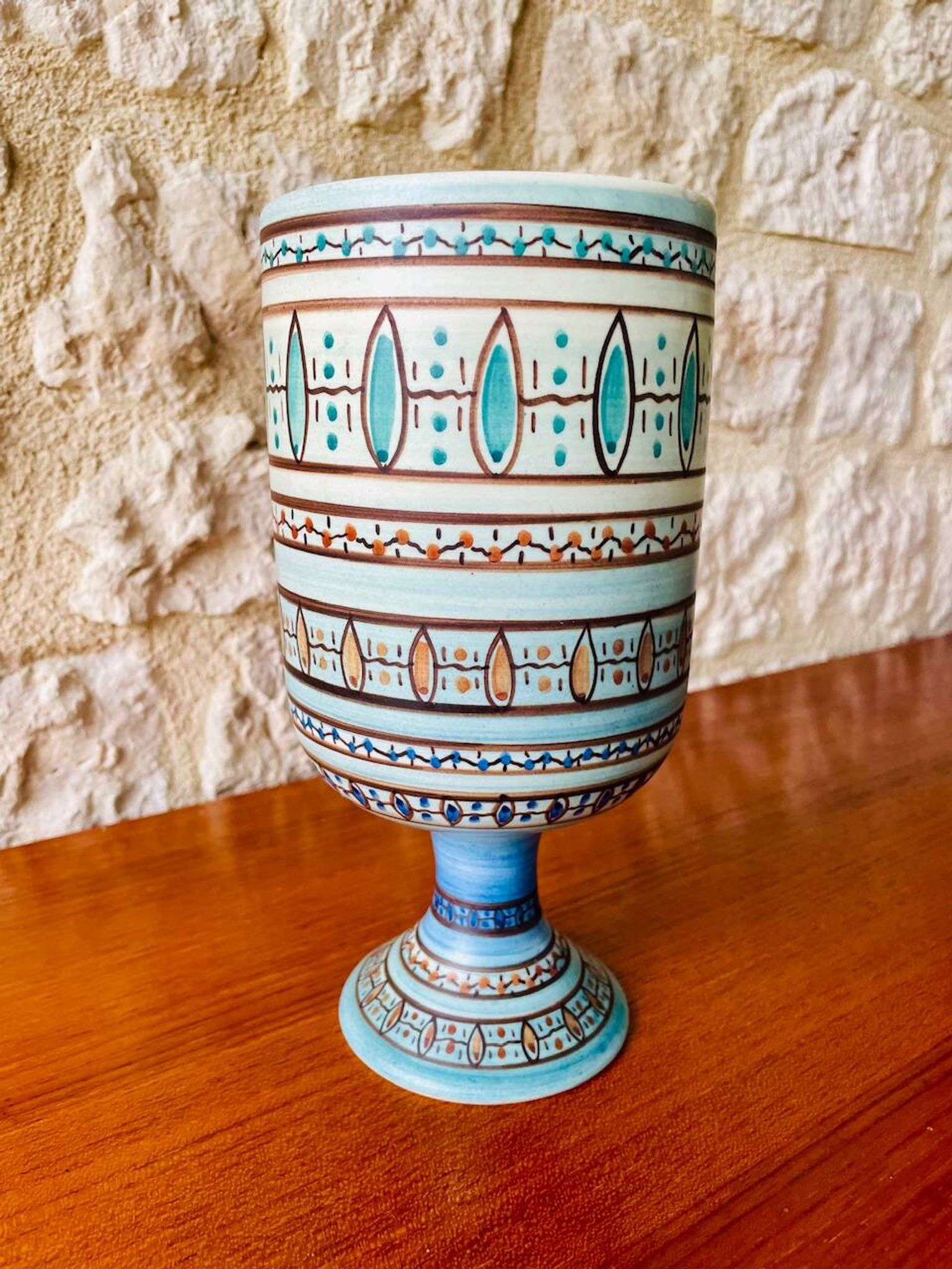 Mid-century ceramic vase by Louis Bacculini, Vallauris, 1950s/60s