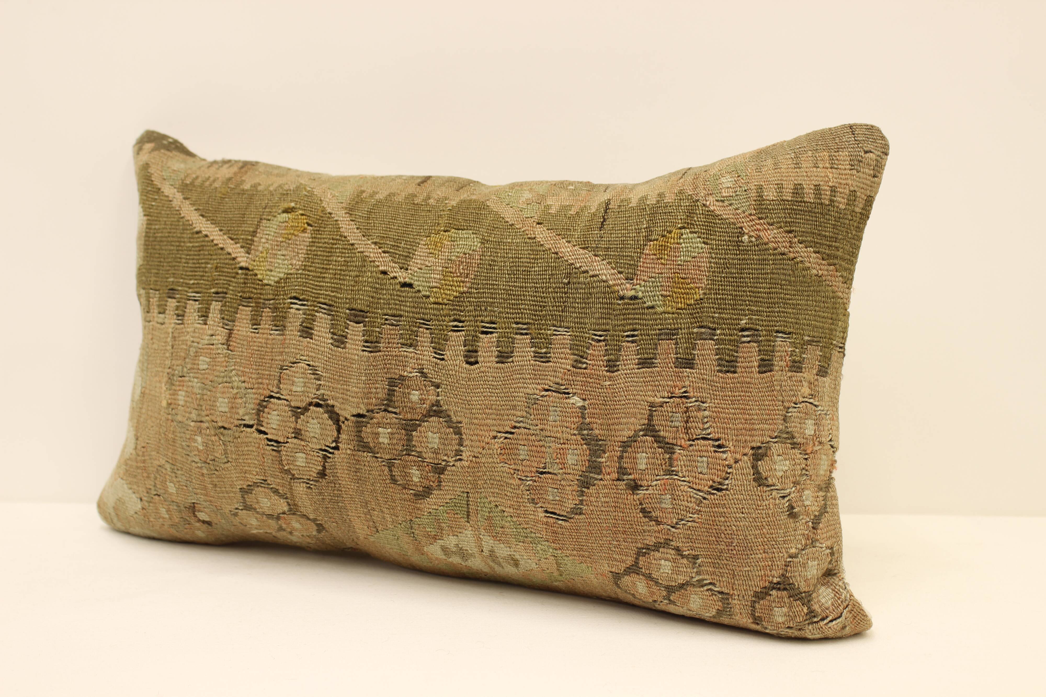 30x50 cm Kilim Cushion,Vintage Cushion Cover.