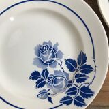 Service of 12 antique flat plates
