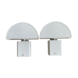 Pair of Guzzini half-spherical wall lamp, Olympus model