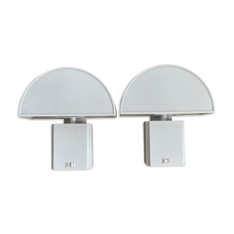 Pair of Guzzini half-spherical wall lamp, Olympus model
