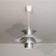 Vintage Scandinavian aluminum pendant light 1970