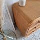 Commode en rotin vintage années 60