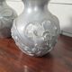Pair of Art Deco vases in aluminium Signed
