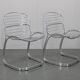 Paire de chaises en acier chromé Gastone Rinaldi des années 1970 pour Rima, Italie