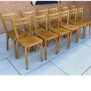 Suite de 12 chaises de Bistrot N 19 Baumann 1960