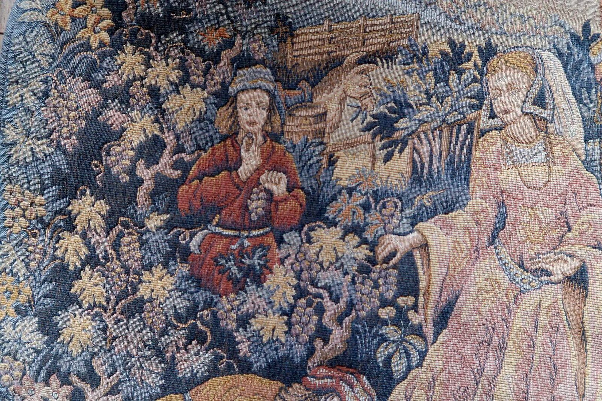 Vintage French tapestry wall hanging by Marc Waymel, 91cm x 117cm, 1960s