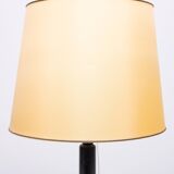 Lampe de table en cuir cousu Jean Adnet, style années 1960