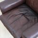 Brown leather swivel armchair by De Sede, model DS 31, 1960s, wine.