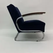 Chromed Bauhaus armchair Type S-411 by W. Gispen for Mücke Melder, 1930s