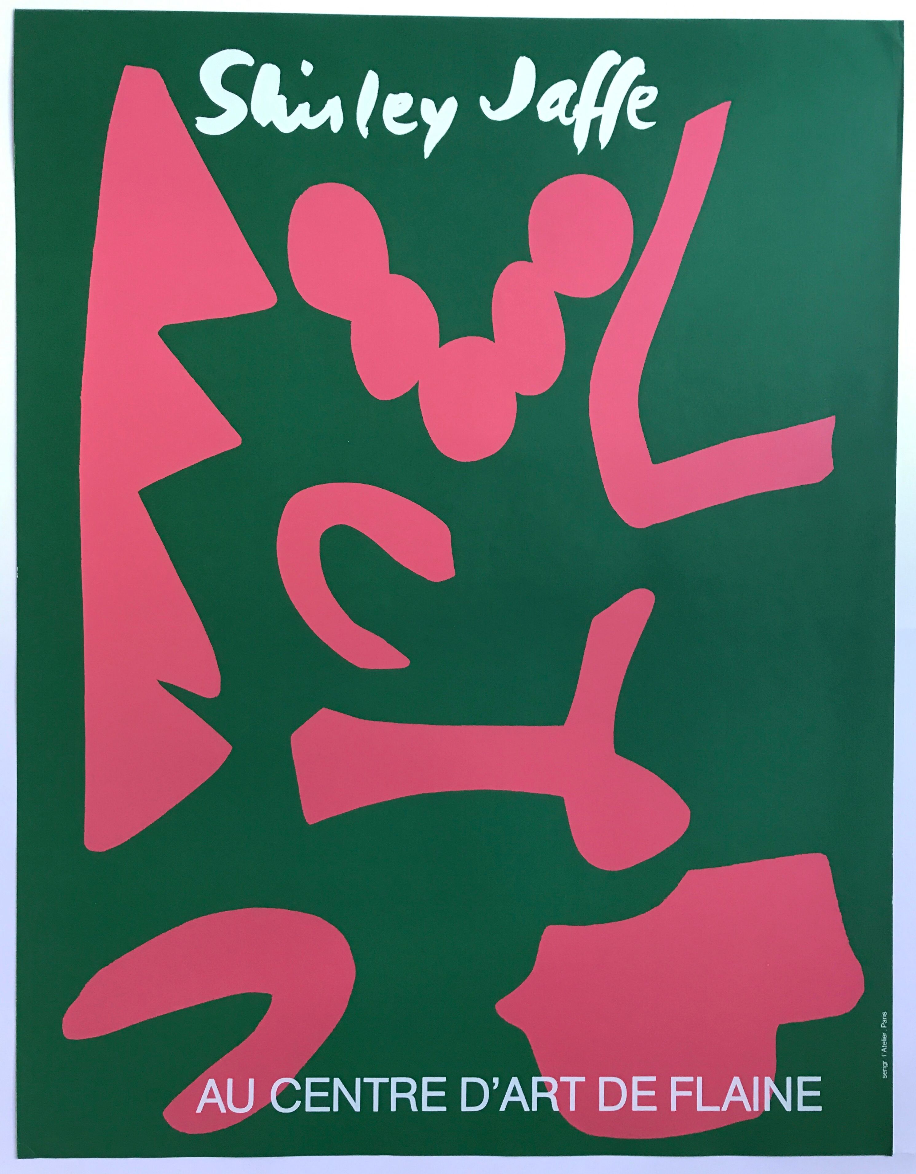 Exhibition poster made in silkscreen by Shirley Jaffe, Flaine Art Center, 1981