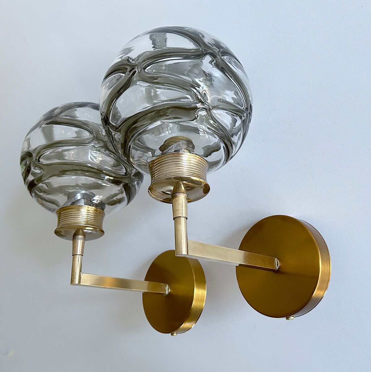 Paire de appliques en verre de Murano vintage