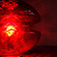 Vintage Czechoslovak Red Glass Table Lamp by Jablonecké Sklárny, 1970s