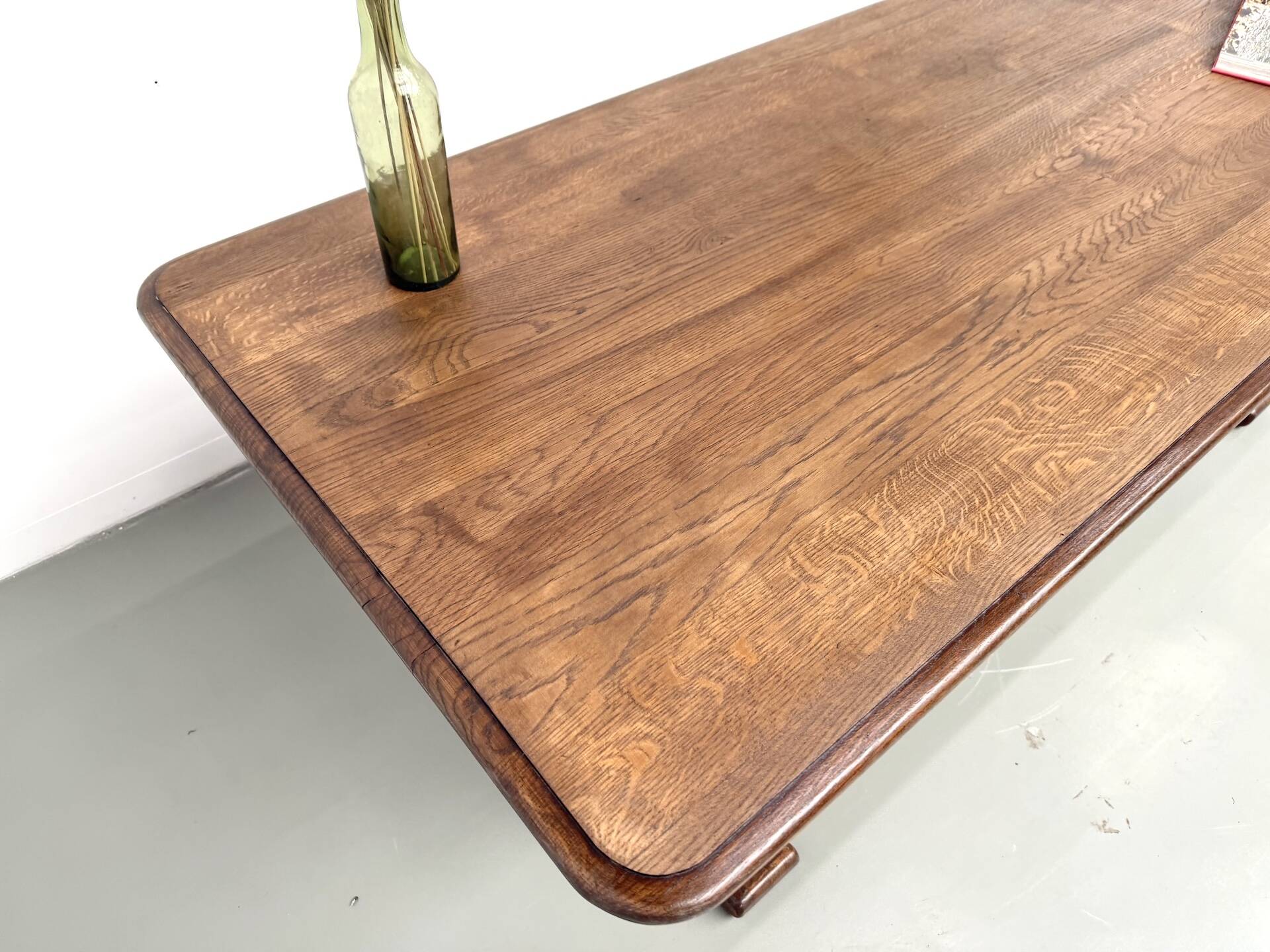 Table de ferme bourgeoise en chêne, années 50