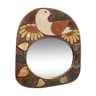 Ceramic bird mirror from Mithé Espelt - 25x28cm