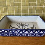 Rectangular dish by Robert Picault in Vallauris year 50s
