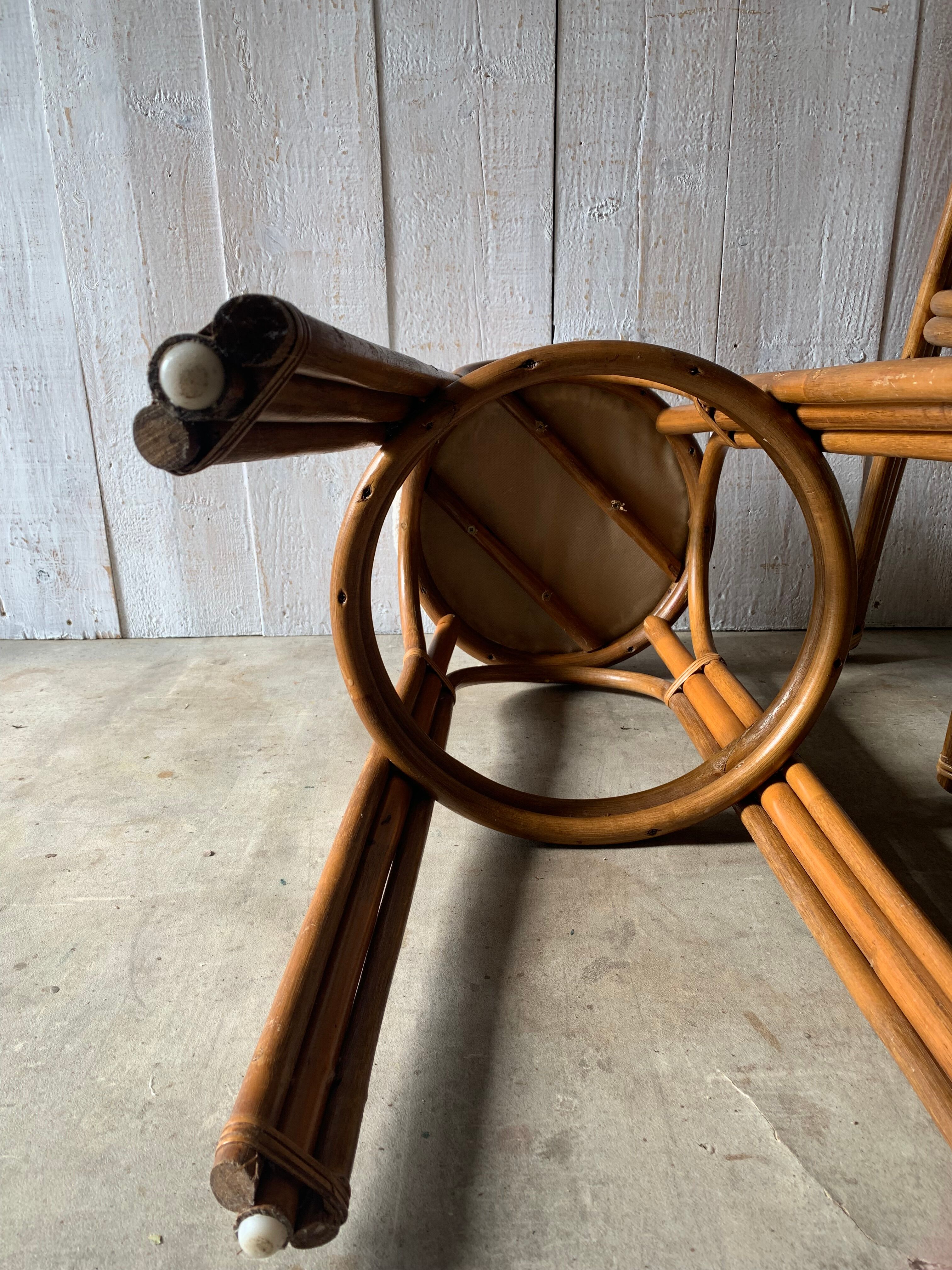 Pair of rattan stools