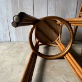 Pair of rattan stools