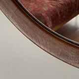 Danish Teak wood Round Mirror. 1960s