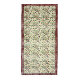 One-of-a-kind turkish handwoven vintage rug - rustic vintage charm 296x 150 cm
