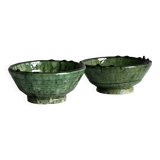 Two Moroccan handmade ceramic bowls