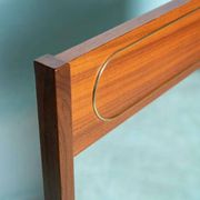 Miroir design vintage scandinave, miroir MidMod en teck