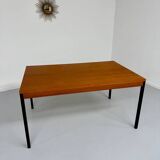 50s design wooden metal dining table or desk from Dieter Waeckerlin