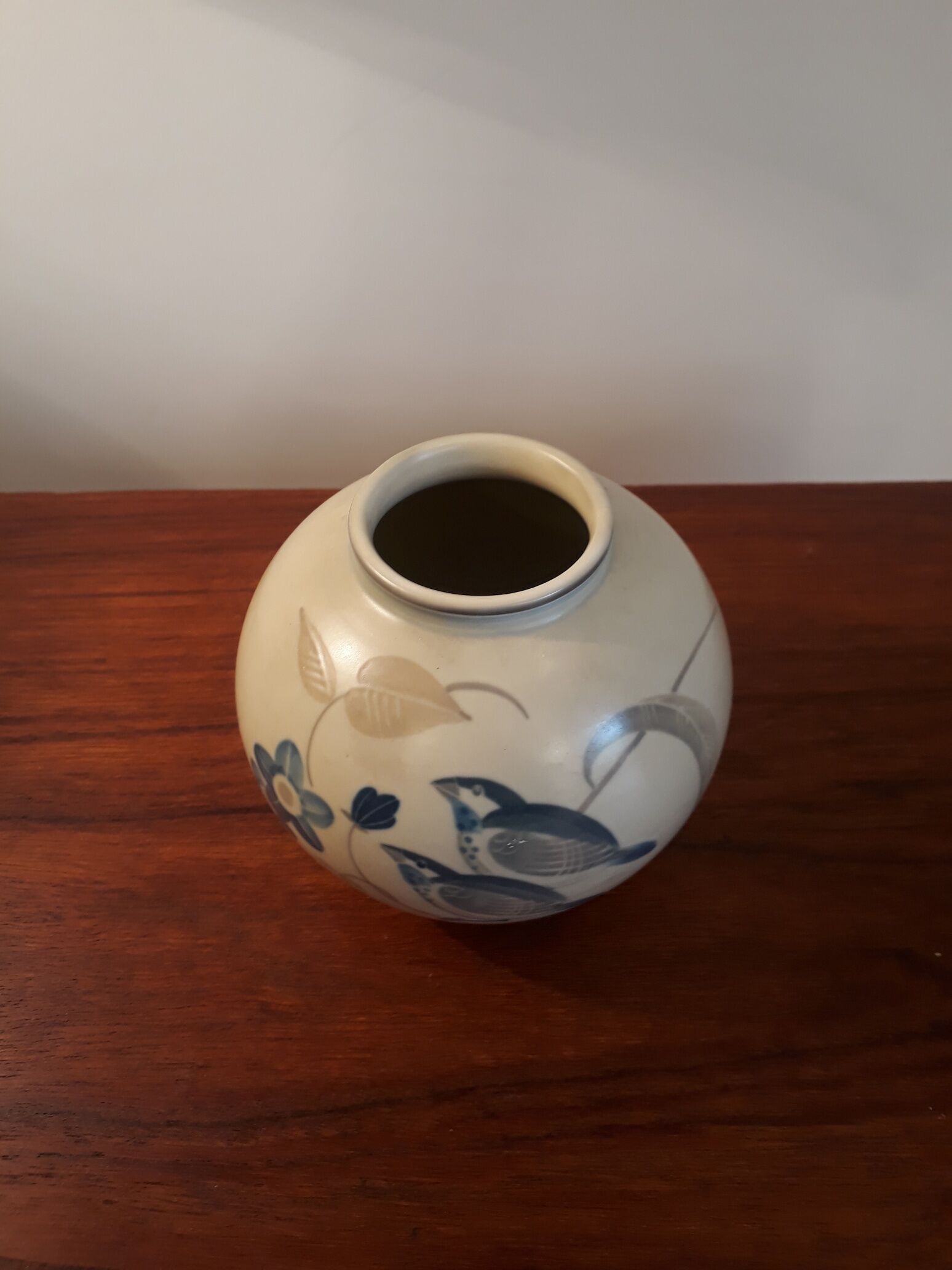 Danish vase with double decoration