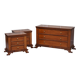 Ensemble de commodes en bois dur avec bases finement sculptées