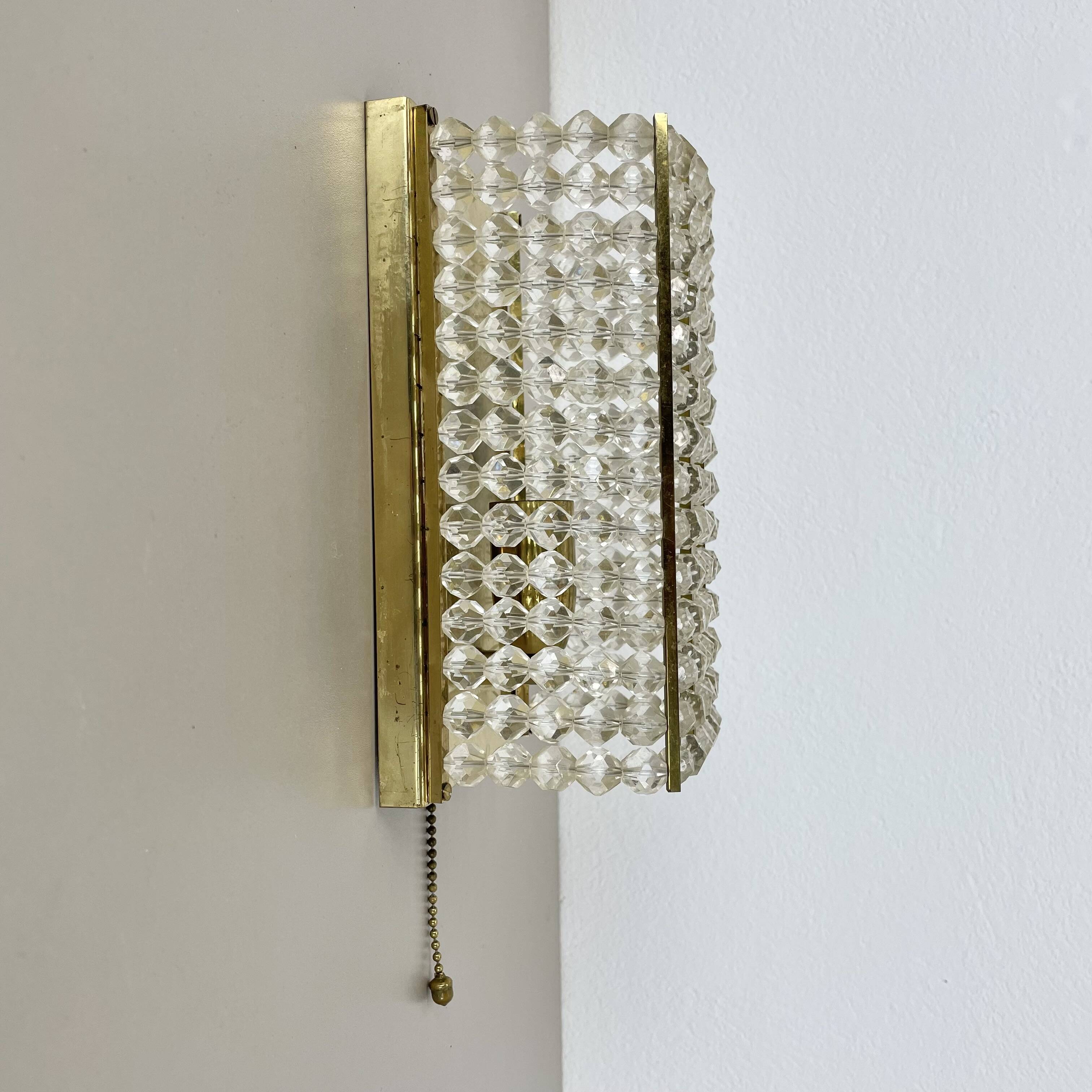 brass and aryl glass wall light sconce by Emil Stejnar, Austria, 1950s