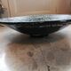 Large stoneware platter signed c. pitot, mid-20th century, black, white, and red glazed ceramic