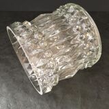 Antique globe in transparent white glass worked