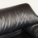 Maralunga 3-seater sofa in black leather by Vico Magistretti for Cassina