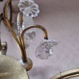 Lustre vintage laiton avec pampilles