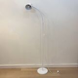 Vintage white metallic floor lamp