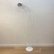 Vintage white metallic floor lamp