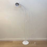 Lampadaire vintage en métal blanc