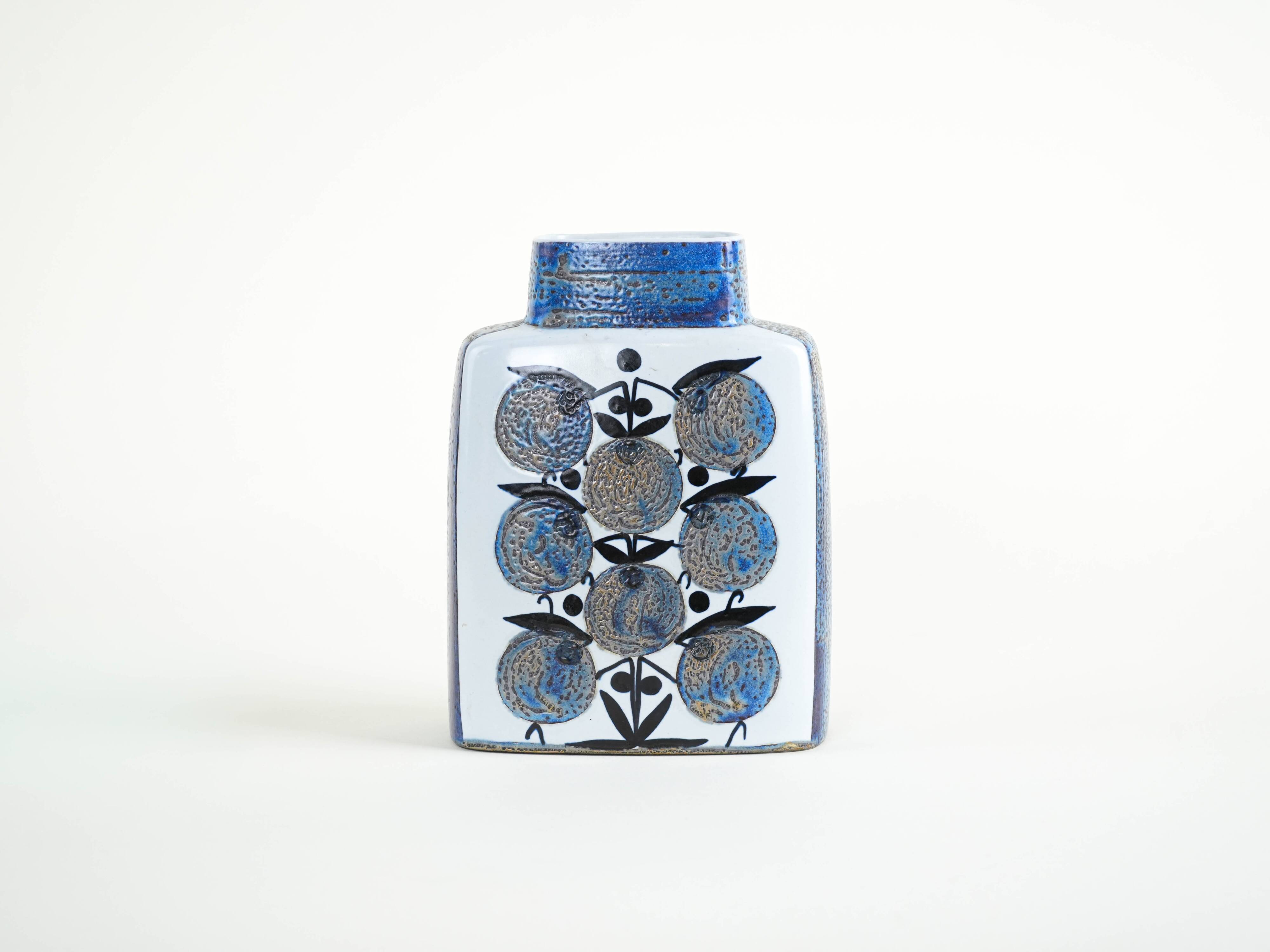 Ceramic vase, Danish design, 1960s, manufactured by Aluminia
