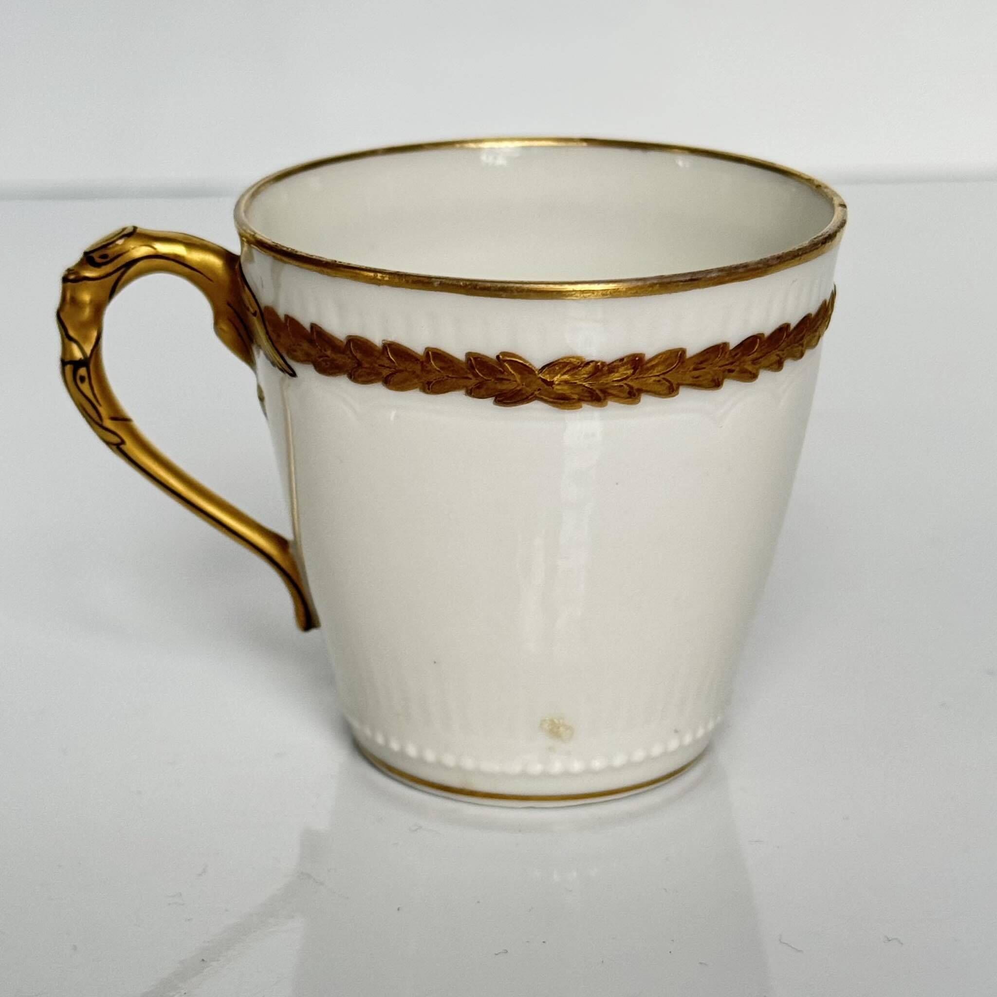 Limoges Porcelain Cup and Saucer | Golden Eagle Handle