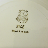 Set of 4 vintage dessert plates from the Gien factory, Nice model, in porcelain