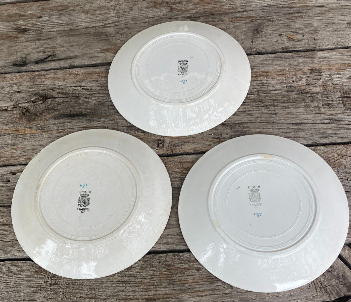 3 assiettes Digoin - Art déco