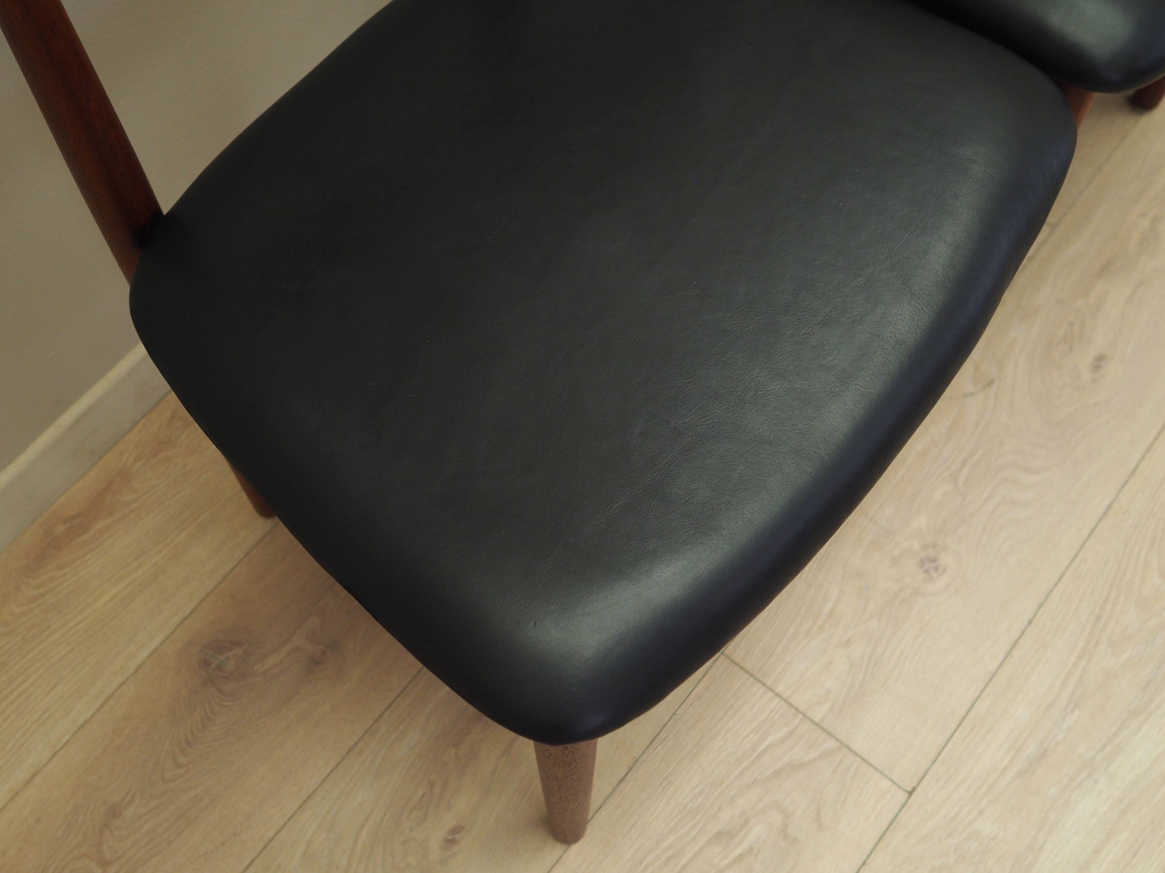 Set of four teak chairs, Danish design, 1960s, manufacture: Bruno Hansen, d