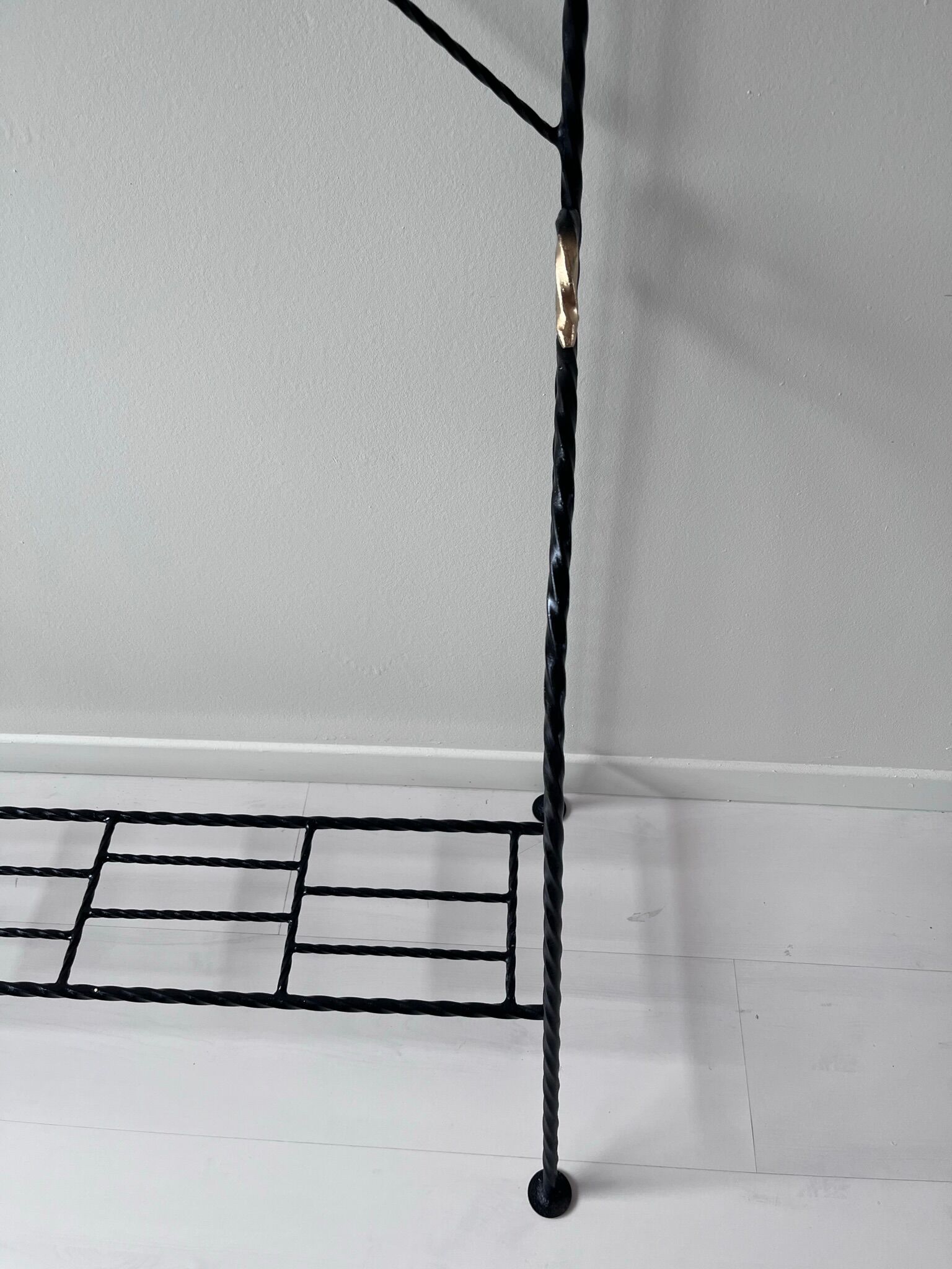 Wrought iron coat rack