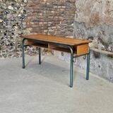 Double school desk with locker, 1960